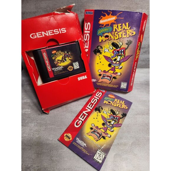 Nickelodeon AAAHH!! Real Monsters for Sega Genesis - Picture 1 of 2